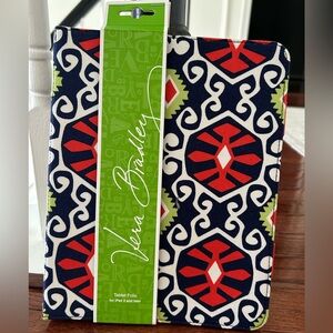 Brand New Vera Bradley Sun Valley Orange/Navy Tablet Folio for IPad 2 & Later